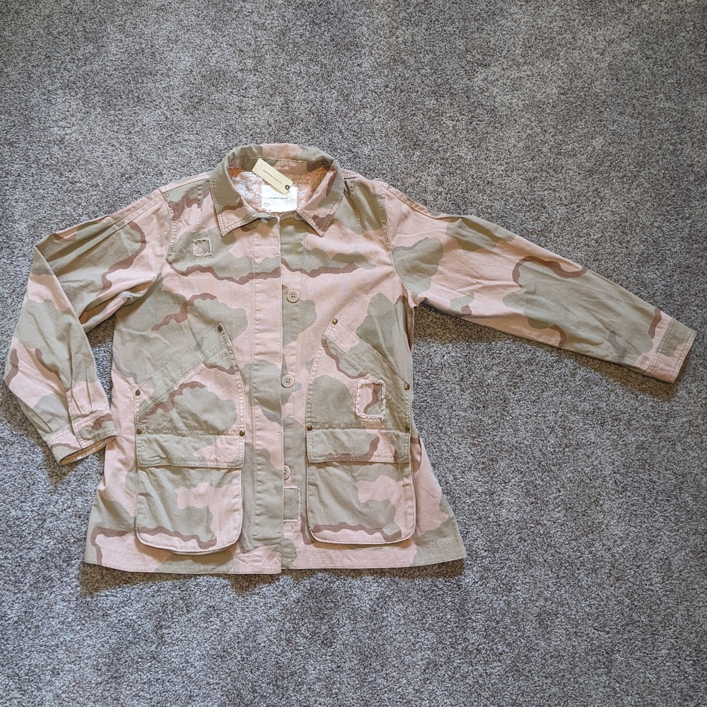 Anthropologie Camo Jacket Size L